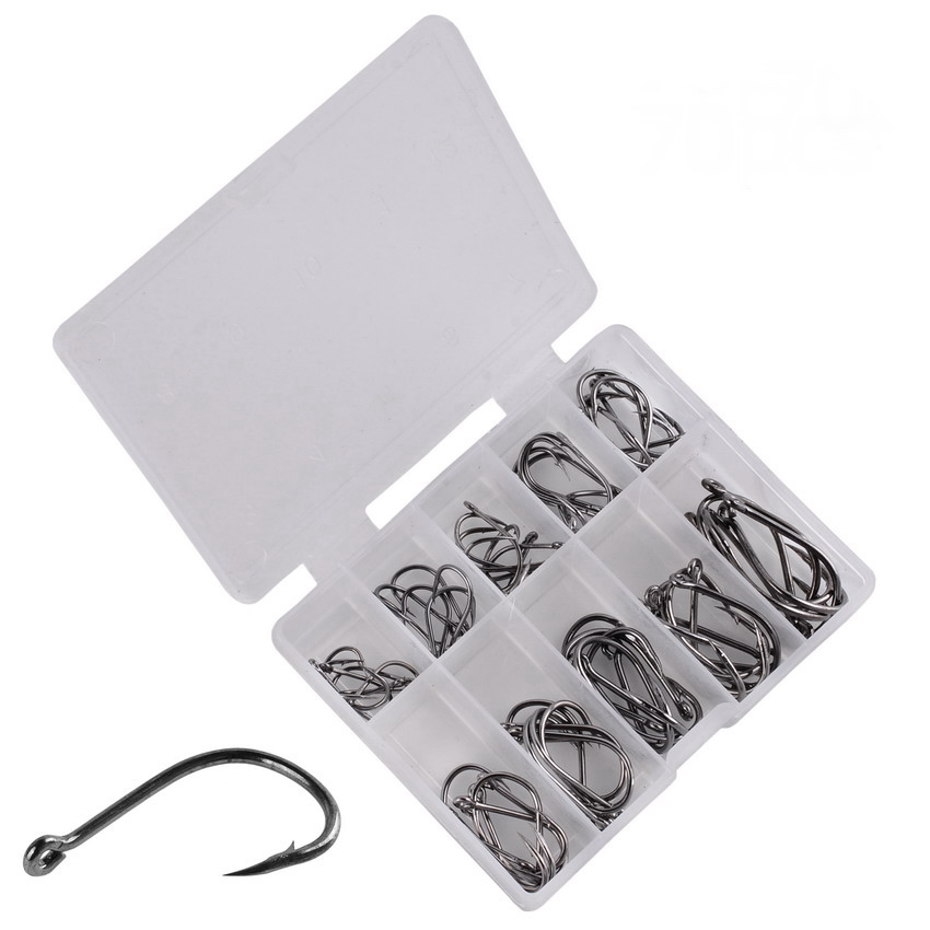 Fishing Hook Circle - 70 Buah/Boks Set Kait Pancing Campur