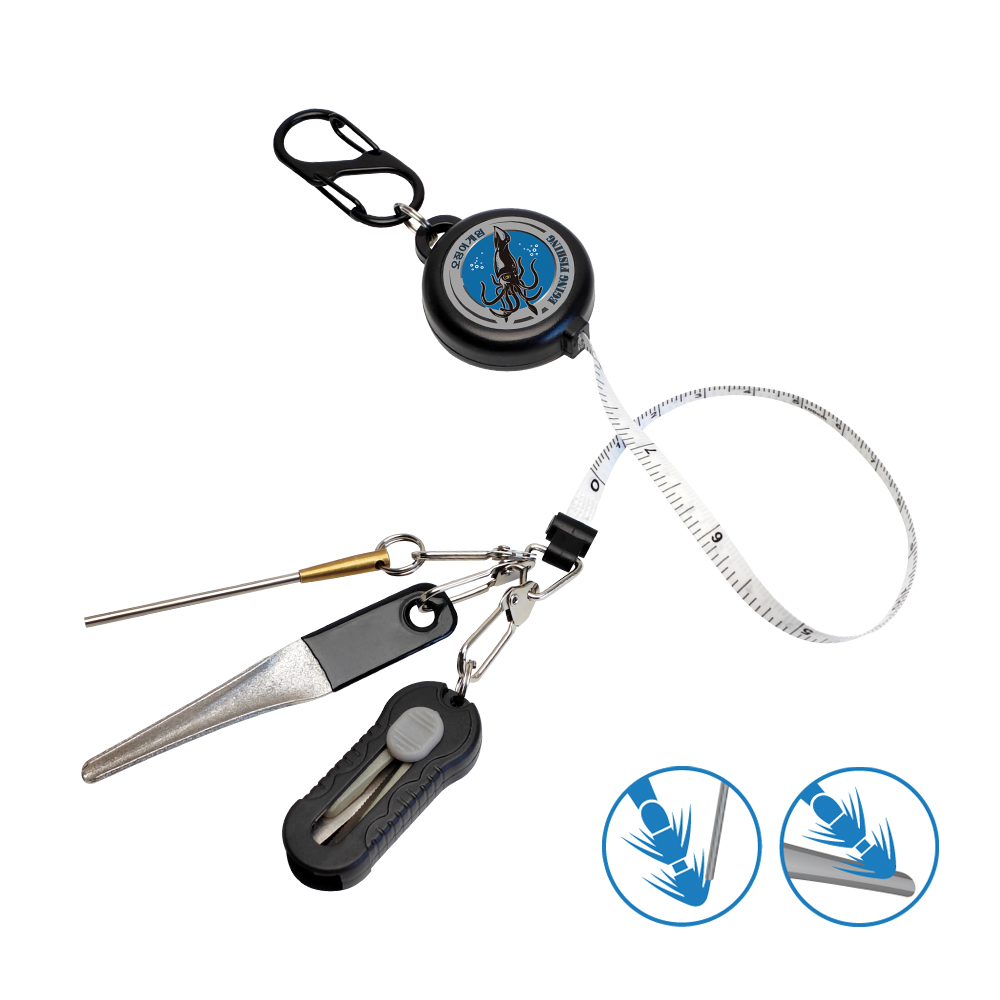 Fishing Hook Sharpener - Perlengkapan Pancing Eging 4in1: Retraktor, Meteran
